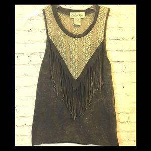 Cedar rose tie die sexy tank top